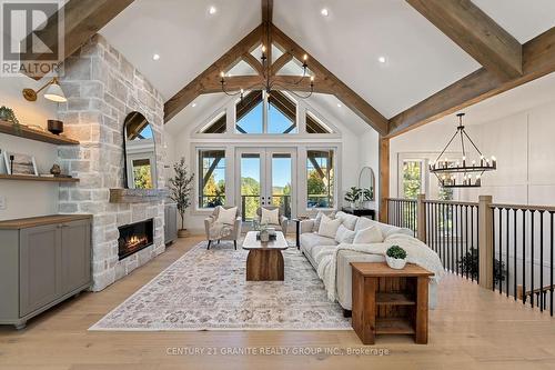 356 Old Welsh Road, Hastings Highlands (Monteagle Ward), ON - Indoor Photo Showing Living Room With Fireplace
