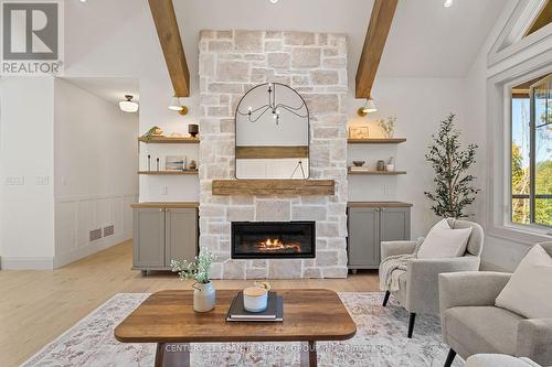 356 Old Welsh Road, Hastings Highlands (Monteagle Ward), ON - Indoor Photo Showing Living Room With Fireplace