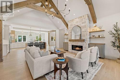 356 Old Welsh Road, Hastings Highlands (Monteagle Ward), ON - Indoor Photo Showing Living Room With Fireplace
