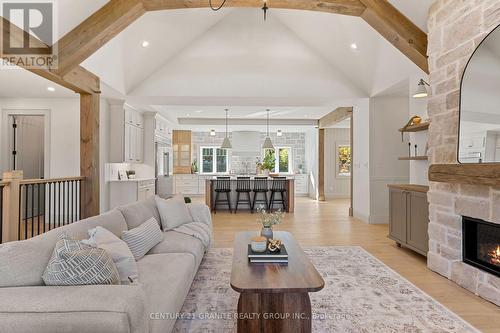 356 Old Welsh Road, Hastings Highlands (Monteagle Ward), ON - Indoor Photo Showing Living Room With Fireplace