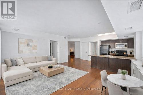 Virtually Staged - 401 - 234 Rideau Street, Ottawa, ON - Indoor Photo Showing Living Room