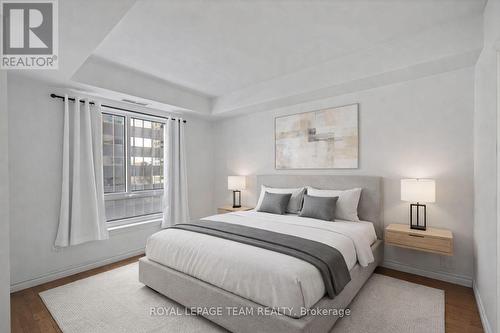 Virtually Staged - 401 - 234 Rideau Street, Ottawa, ON - Indoor Photo Showing Bedroom