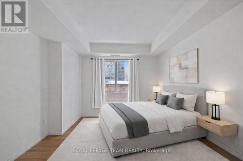 Virtually Staged - 401 - 234 Rideau Street, Ottawa, ON - Indoor Photo Showing Bedroom