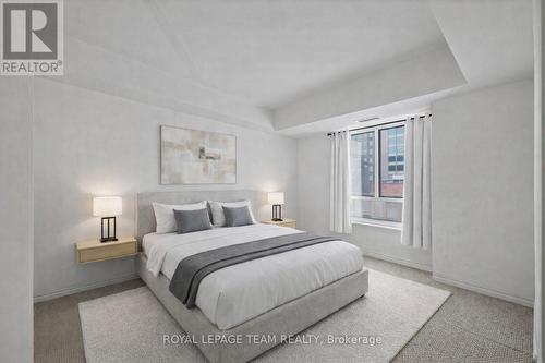 Virtually Staged - 401 - 234 Rideau Street, Ottawa, ON - Indoor Photo Showing Bedroom