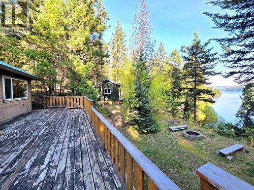 View from back deck towards the second cabin and lake - 6453 Pinaus Lake Road Lot# 6297, Falkland, BC - Outdoor With Deck Patio Veranda