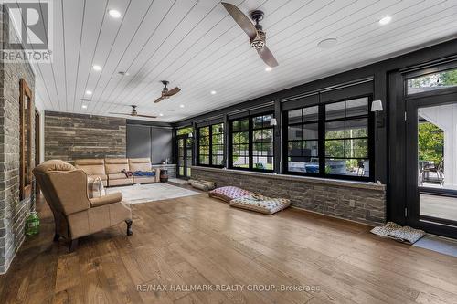 55 De La Seignerie Estates E, Champlain, ON - Indoor Photo Showing Bedroom With Fireplace