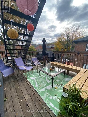 Unit 2 Patio at back of the house - 103 Victoria Avenue S, Hamilton, ON - Outdoor With Deck Patio Veranda