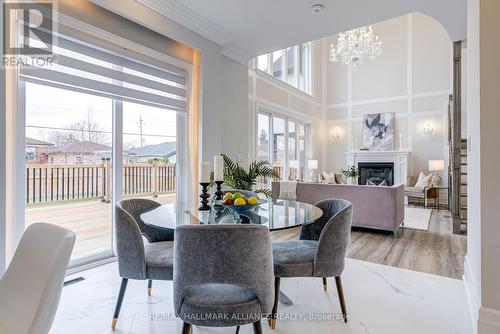 350 Weighton Drive, Oakville, ON - Indoor Photo Showing Dining Room With Fireplace