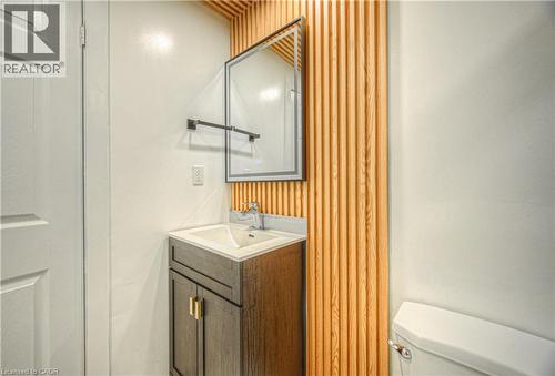 Bathroom featuring vanity and toilet - 220 Sienna Crescent, Kitchener, ON - Indoor Photo Showing Bathroom