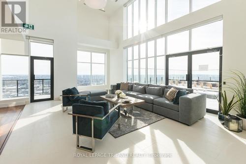 Amenities - 2308 - 505 Talbot Street, London East (East F), ON - Indoor Photo Showing Living Room