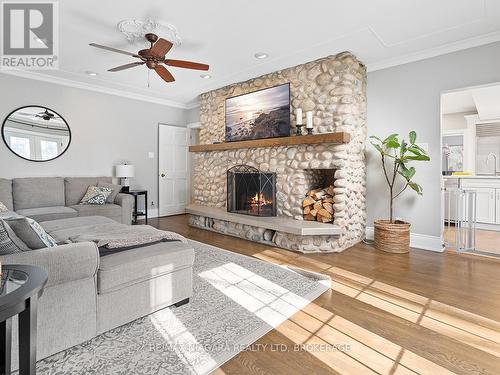 10187 Lakeshore Road W, Wainfleet (Lakeshore), ON - Indoor Photo Showing Living Room With Fireplace