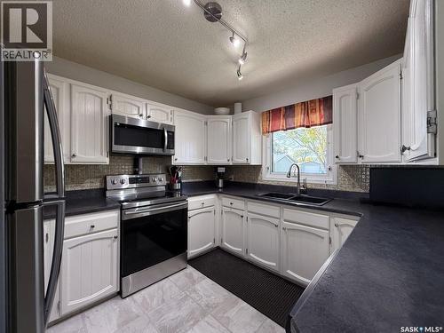 568 Poplar Crescent, Shaunavon, SK - Indoor Photo Showing Kitchen With Double Sink