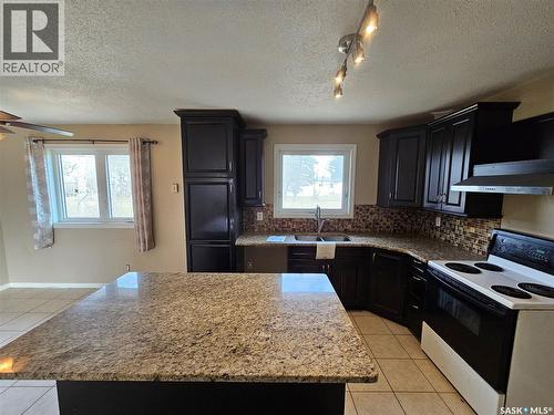 235 James Street, Kisbey, SK - Indoor Photo Showing Kitchen With Double Sink