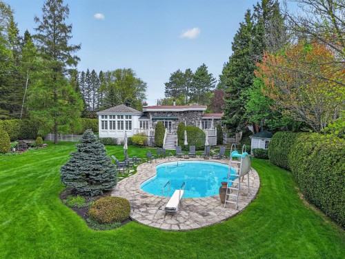 Courtyard - 120 Av. Nantel, Sainte-Agathe-Des-Monts, QC - Outdoor With In Ground Pool With Backyard