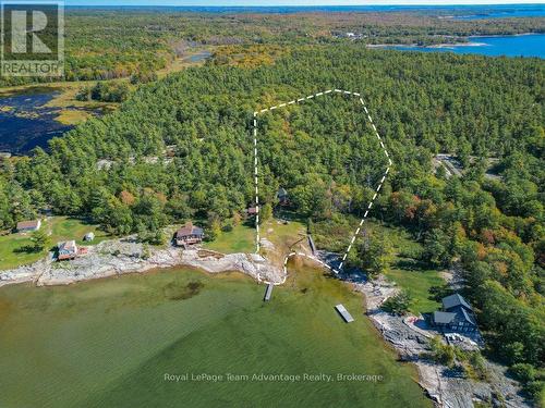 Approximate lot line - 37 Richards Lake Road, Carling, ON - Outdoor With Body Of Water With View