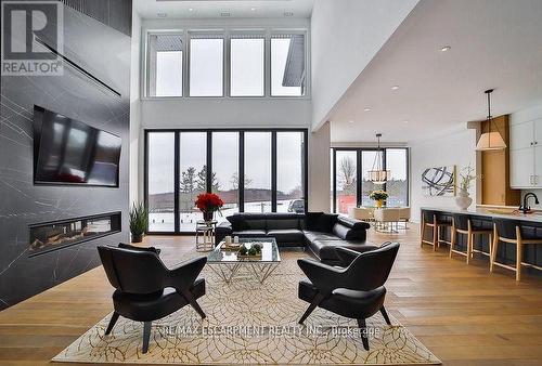 2284 Sideroad 1, Burlington, ON - Indoor With Fireplace