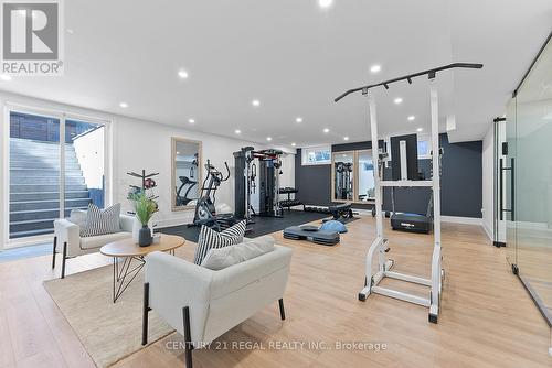 Basement Rec/Gym Spe - 84 Bexhill Avenue, Toronto, ON - Indoor Photo Showing Gym Room