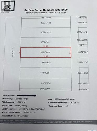 Lots 5-9 Main Street, Ituna, SK 