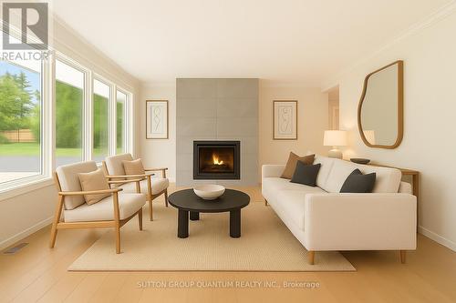 521 Vanessa Crescent, Mississauga, ON - Indoor Photo Showing Living Room With Fireplace
