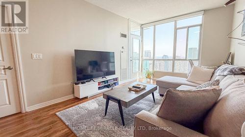 2803 - 220 Burnhamthorpe Road W, Mississauga, ON - Indoor Photo Showing Living Room