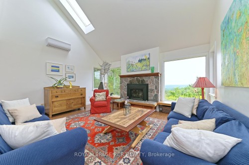 798433 3Rd Line E, Mulmur, ON - Indoor Photo Showing Living Room With Fireplace