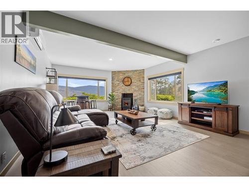 432 Hwy 97 Highway, Summerland, BC - Indoor Photo Showing Living Room With Fireplace