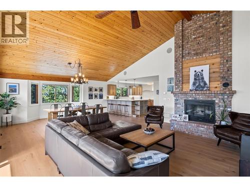 3700 Jean Road, Kelowna, BC - Indoor Photo Showing Living Room With Fireplace