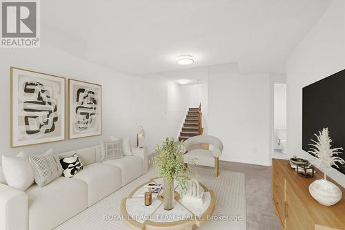 This lower level has been virtually staged - 137 Macassa Circle, Ottawa, ON - Indoor Photo Showing Living Room