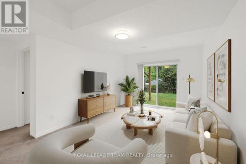 This lower level has been virtually staged - 137 Macassa Circle, Ottawa, ON - Indoor Photo Showing Living Room