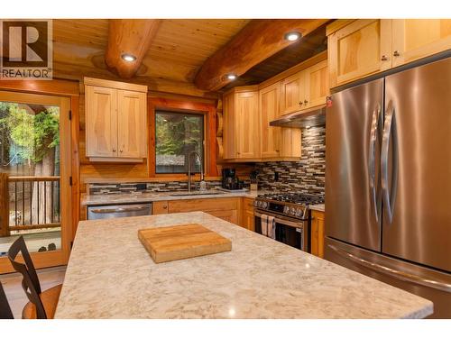800 Highway 22, Rossland, BC - Indoor Photo Showing Kitchen With Double Sink
