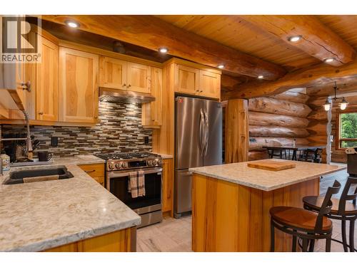800 Highway 22, Rossland, BC - Indoor Photo Showing Kitchen With Double Sink