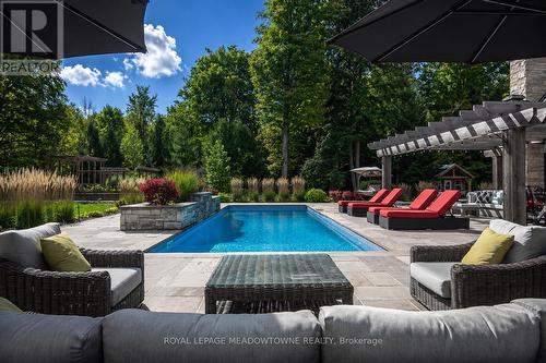 13160 Nassagaweya Esquesing Townline, Milton, ON - Outdoor With In Ground Pool With Deck Patio Veranda