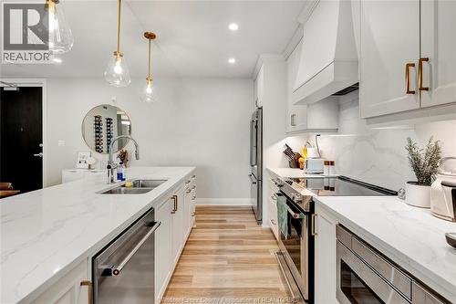 1855 Wyoming Unit# 214, Lasalle, ON - Indoor Photo Showing Kitchen With Double Sink With Upgraded Kitchen