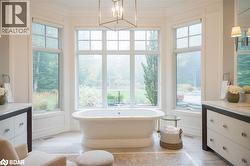 Breathtaking 6pc Primary Ensuite with Double shower + Double Vanities - 