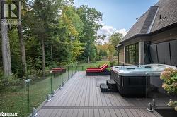 Composite deck with a hot tub - 