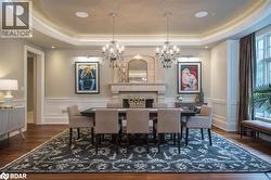 Formal Dining room with Fireplace - 