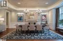 Formal Dining room with Fireplace - 13160 Nassagaweya Esquesing Townline, Milton, ON  - Indoor Photo Showing Dining Room 