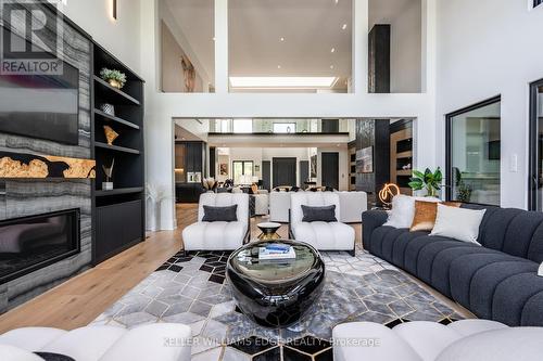 13311 Sixth Line, Milton, ON - Indoor Photo Showing Living Room With Fireplace