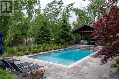 32 Cedar Drive, Caledon, ON - Outdoor With In Ground Pool With Deck Patio Veranda With Backyard