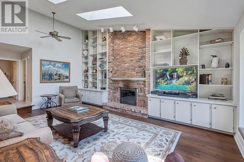 8 Lochside Drive, Hamilton, ON - Indoor Photo Showing Living Room With Fireplace