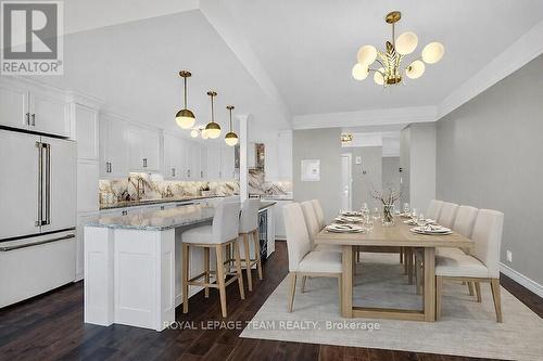 Virtually staged eat in kitchen - 2509/2510 - 515 St Laurent Boulevard, Ottawa, ON - Indoor Photo Showing Dining Room