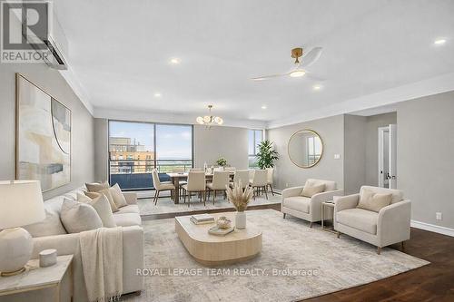 Virtually staged great room - 2509/2510 - 515 St Laurent Boulevard, Ottawa, ON - Indoor Photo Showing Living Room