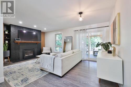 1131 Carol Street, Burlington, ON - Indoor Photo Showing Living Room With Fireplace