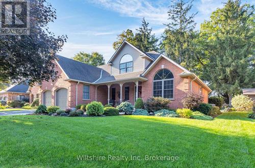 A Premier Location - 5 Whispering Pine Lane, Tillsonburg, ON - Outdoor With Deck Patio Veranda With Facade