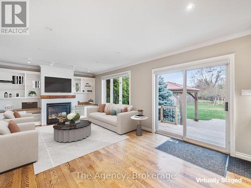 253 Margaret Drive, Oakville (Co Central), ON - Indoor Photo Showing Living Room With Fireplace