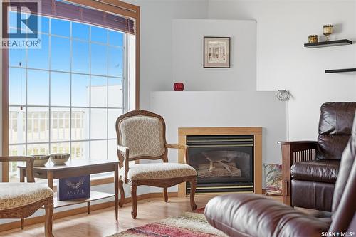 5 412 Lake Avenue, Manitou Beach, SK - Indoor Photo Showing Living Room With Fireplace