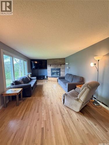 208 Stanhope Avenue, Sturgis, SK - Indoor Photo Showing Living Room With Fireplace