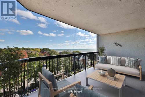 607 - 2170 Marine Drive, Oakville (Br Bronte), ON - Outdoor With Balcony With View With Exterior