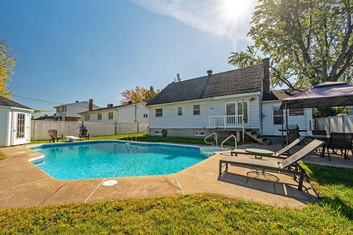 Cour - 173 Rue Des Marguerites, Châteauguay, QC - Outdoor With In Ground Pool With Deck Patio Veranda With Backyard