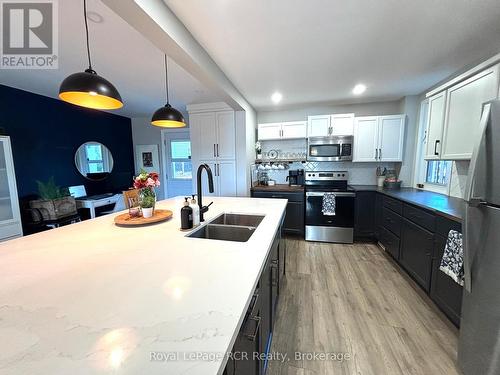 1186 2Nd Avenue W, Owen Sound, ON - Indoor Photo Showing Kitchen With Stainless Steel Kitchen With Double Sink With Upgraded Kitchen